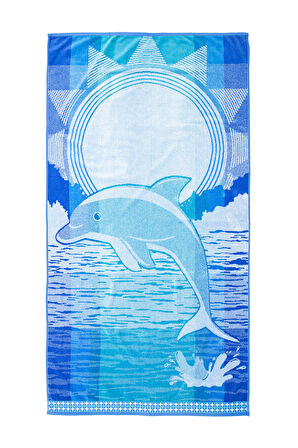 Özdilek Cannes Dolphin Wave Kadife Plaj Havlusu 86x162