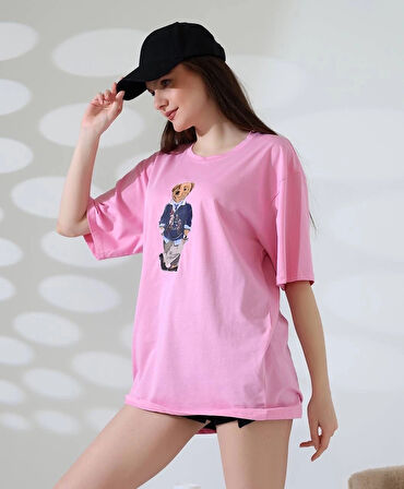 BİÇOMİ Ayıcıklı oversize tişört