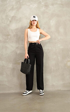 BİÇOMİ Pnt gabardin kemer detay pantolon