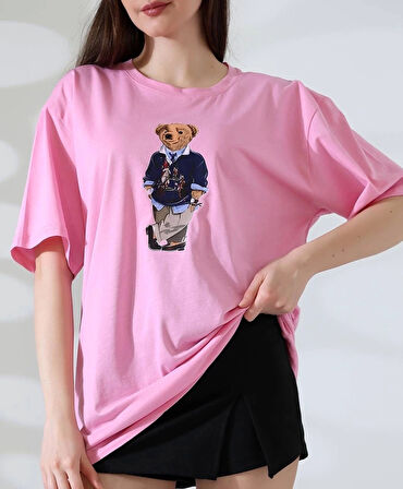 BİÇOMİ Ayıcıklı oversize tişört