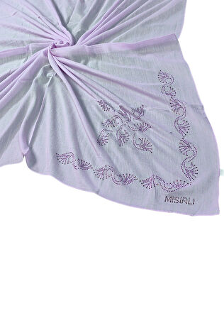 Mısırlı Eşarpları Taşlı Pamuklu Yazma Eşarp - 100x100 cm