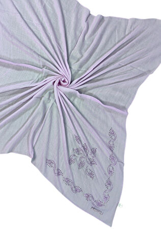 Mısırlı Eşarpları Taşlı Pamuklu Yazma Eşarp - 100x100 cm