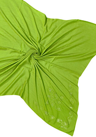 Mısırlı Eşarpları Taşlı Pamuklu Yazma Eşarp - 100x100 cm