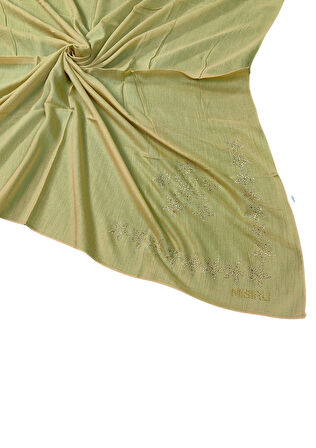 Mısırlı Eşarpları Taşlı Pamuklu Yazma Eşarp - 100x100 cm