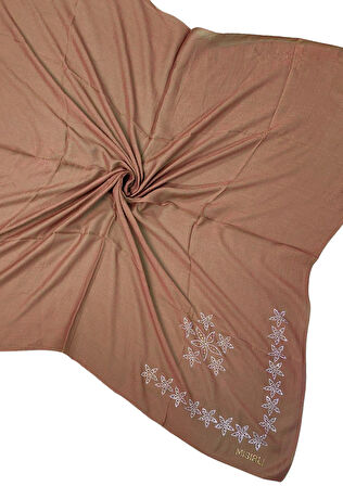 Mısırlı Eşarpları Taşlı Pamuklu Yazma Eşarp - 100x100 cm