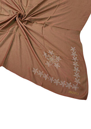 Mısırlı Eşarpları Taşlı Pamuklu Yazma Eşarp - 100x100 cm