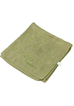 Mısırlı Eşarpları Taşlı Pamuklu Yazma Eşarp - 100x100 cm