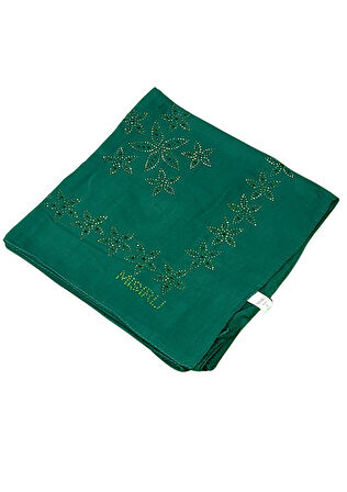 Mısırlı Eşarpları Taşlı Pamuklu Yazma Eşarp - 100x100 cm