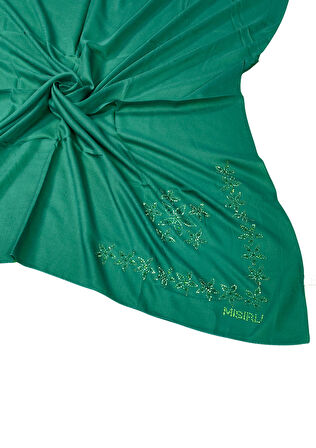 Mısırlı Eşarpları Taşlı Pamuklu Yazma Eşarp - 100x100 cm