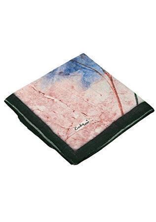 Enba Çiçek Desenli Pamuklu Eşarp 90x90 cm