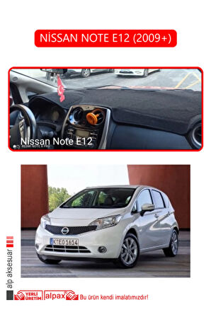 Nissan Note E12 2009+ Torpido Koruma  Halısı -  Kırmızı Kenar