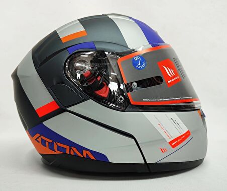 Mt Atom Sv Gorex C12 Çene Açılır Kask Güneş Vizörlü Mat TıtanıumL