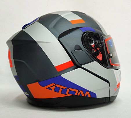 Mt Atom Sv Gorex C12 Çene Açılır Kask Güneş Vizörlü Mat TıtanıumL