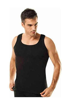Erkek Siyah 6 Adet Pamuklu Ribana Sporcu Atlet Seher003