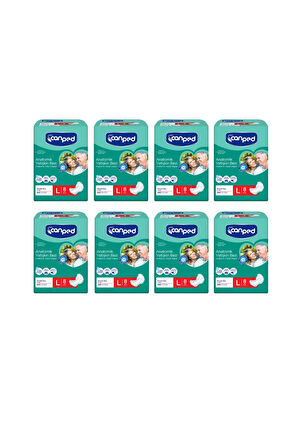 Anatomik Hasta Bezi Büyük Boy (L) 8'li 8 Paket 64 Adet