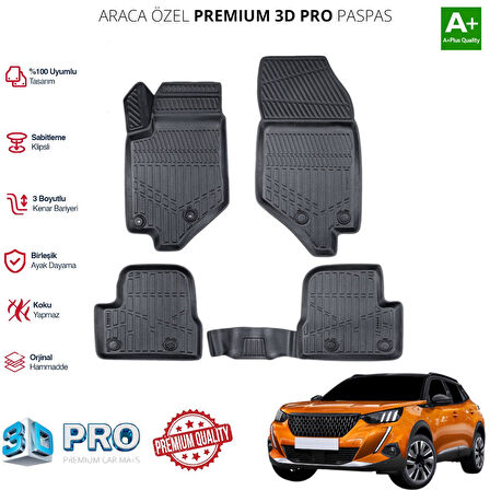 PEUGEOT 3008 ARACA ÖZEL 3D PASPAS 2018 2019 2020 2021 2022 2023 2024
