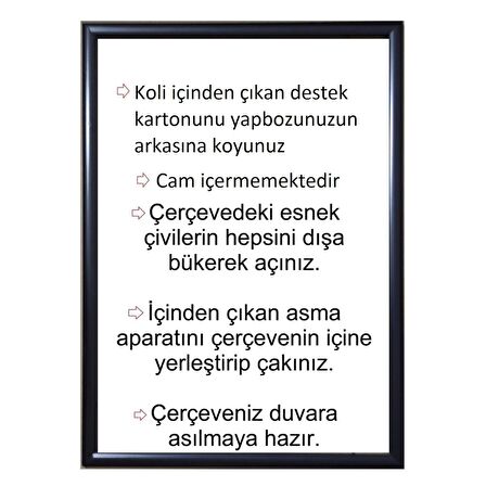 Sar Plus Balıksırtı Puzzle Çerçevesi 1000 Parça Için Ebat 68cmx48cm Siyah