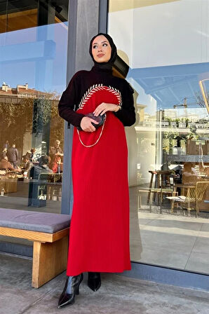 Seyran Elbise Krem Lacivert