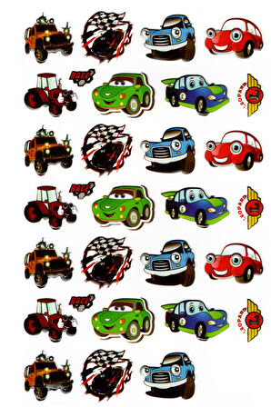Sticker Kabartmalı A4 Boyutunda Stiker Defter, Planlayıcı Etiket-(lim225) - Çılgın Arabalar