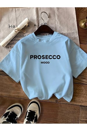 Unisex Prosecco Baskılı Tasarım Tshirt