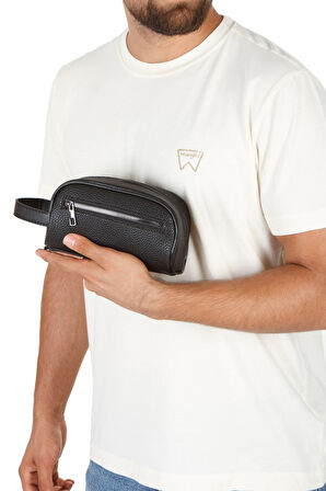 Erkek Portföy El Çantası Seyahat Traş Kozmetik Clutch Çanta