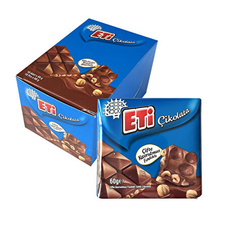 Eti Çikolata Fındıklı Kare 60 gr x 10 Adet