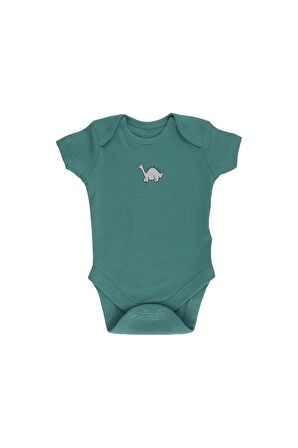 Bebek %100 Pamuk Dinazor Baskılı Çok Renkli 7'li Bodysuit / Zıbın