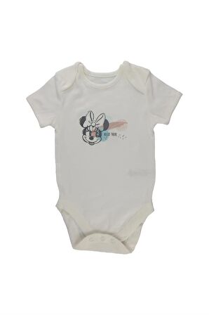 Bebek %100 Pamuk Disney Minnie Mouse Baskılı Çok Renkli 7'li Bodysuit / Zıbın