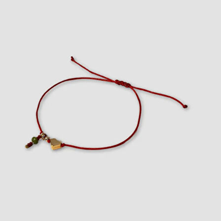 Uretti - Buket 8636 - El İşi Kalp Bileklik 24cm - Kırmızı