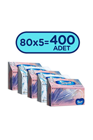 El Ve Yüz Havlusu 5'li 400 Yaprak