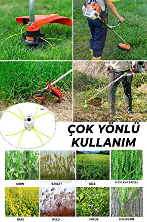 U.S.A 2.1 Hp Benzinli Yan Tipi Ot Çalı Çim Tırpan Makinesi Çim Biçme Tırpanı + Canavar Başlık