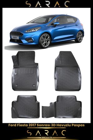Ford Fiesta 2024 Model Araca Özel 3d Havuzlu Paspas