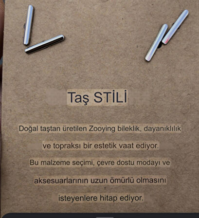 Doğal Taş Stone Steel Bileklik Zooying bileklik