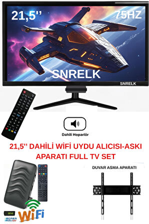 SNRELK  sencrom 21,5'' 54 EKRAN PRO DAHİLİ HOPARLÖR (DAHİLİ WİFİ) UYDU ALICISI FULL TV SET MONİTÖR