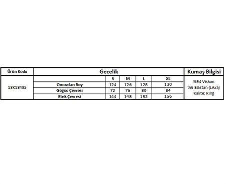 Göğüs ve Sırt Dekoteli Brode Dantelli Yırtmaçlı Gecelik