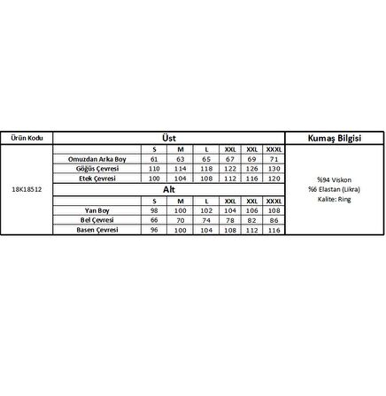 Monamise Kadın Kısa Kollu V Yakalı Dantelli Pijama Takımı 18512 
