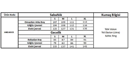 Monamise Kadın Dantelli Hamile Lohusa Sabahlık Takımı 18522 