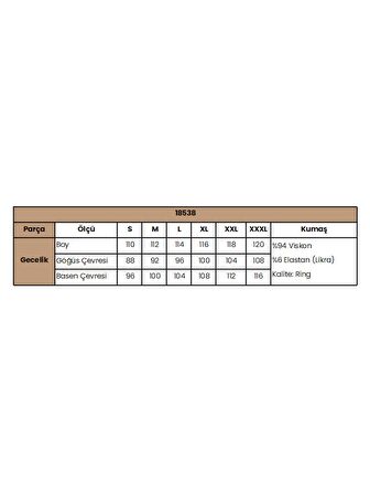 Monamise Kadın Kolu Omzu ve Yakası Dantelli Önü Düğmeli Gecelik 18538 