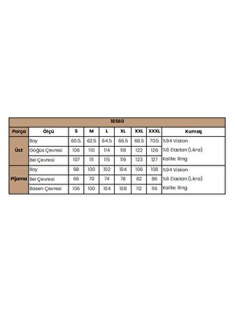 Monamise Kadın Kısa Kollu V Yakalı Dantelli Pijama Takımı 18560 