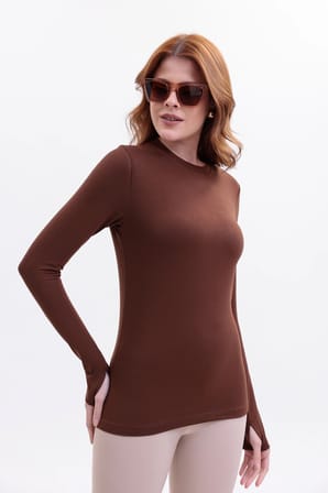 Parmak Detaylı Bisiklet Yaka Body