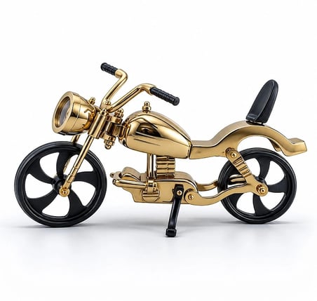 Pirinç Motosiklet Maketi Dekoratif Motor Modeli 3203