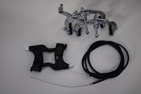 BİSİKLET MENGENE FREN TAKIMI BMX KROM KOMPLE SET
