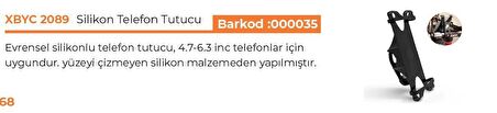 XBYC 2089 Silikon Telefon Tutucu 4.7-6.3 inc telefonlar için tutucu