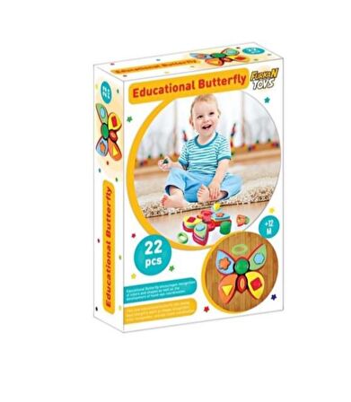 Furkan Toys Babies Eğitici Kelebek 22 Prç Zeka Geliştirici oyuncak