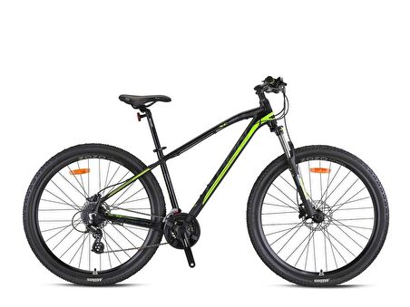 Kron XC 150 HD 27.5"Jant MTB 19 Kadro 24 Vites Dağ Bisikleti Siyah Neon Sarı Füme