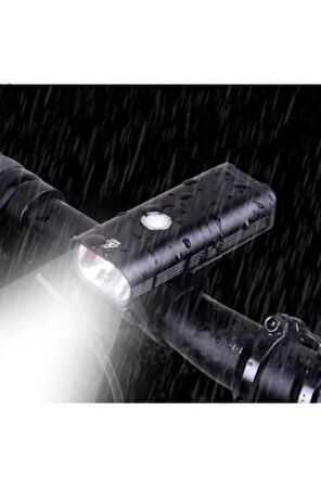 XBYC 6125 Bisiklet Ön Işık 400 Lümen Usb Şarjlı Yüksek Güçlü Far Kırmızı