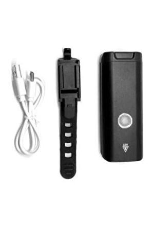 XBYC 6125 Bisiklet Ön Işık 400 Lümen Usb Şarjlı Yüksek Güçlü Far Kırmızı