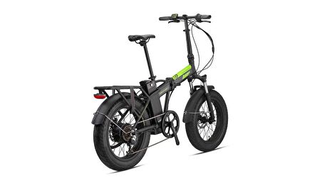 Kron Loop Discovery 20" Jant Fat Bike 7 Vites Elektrikli Katlanır Bisiklet Siyah Sarı