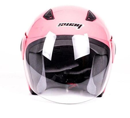 Sway Xbyc 700 Yarı Camlı Elektrikli Bisiklet Motosiklet Ve Scooter Kaskı S Beden Pembe
