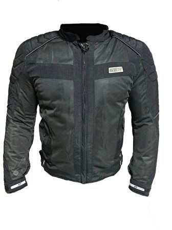 Forte Gt 2001057 Dark Night Yazlık Mont 3 Kademeli Korumalı Motosiklet Montu 4XL Beden Siyah